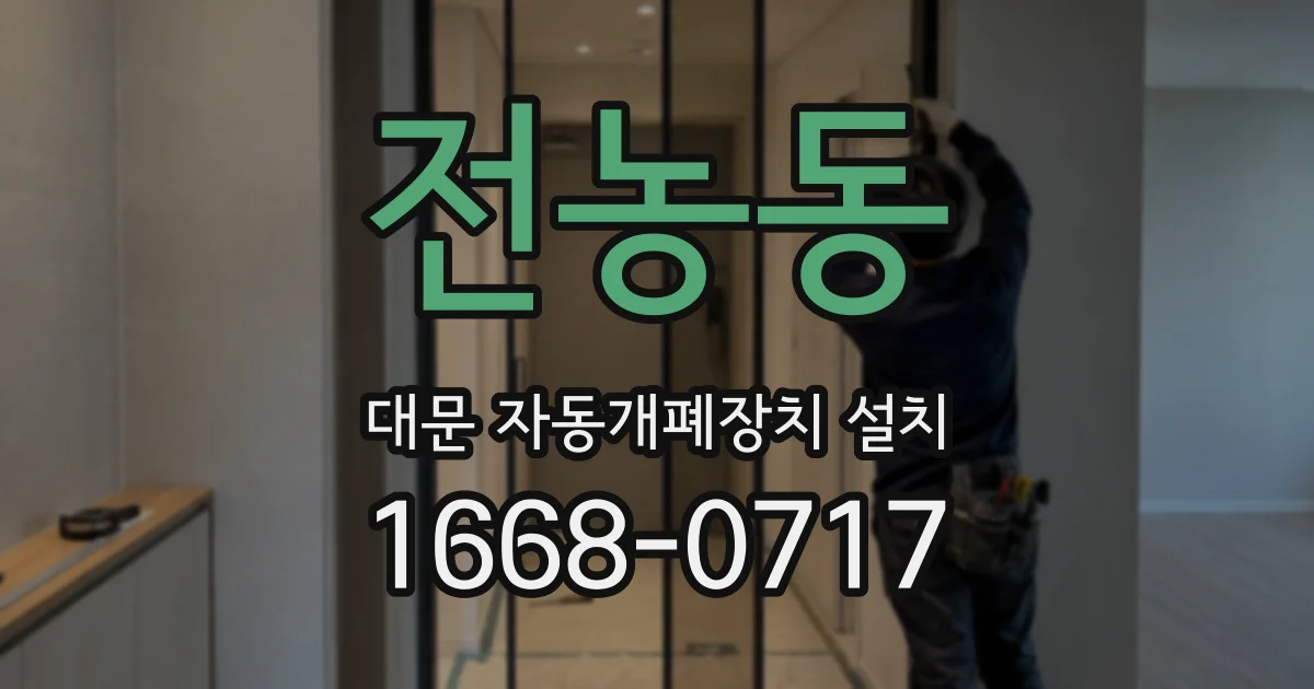 전농동 대문 자동개폐장치 설치