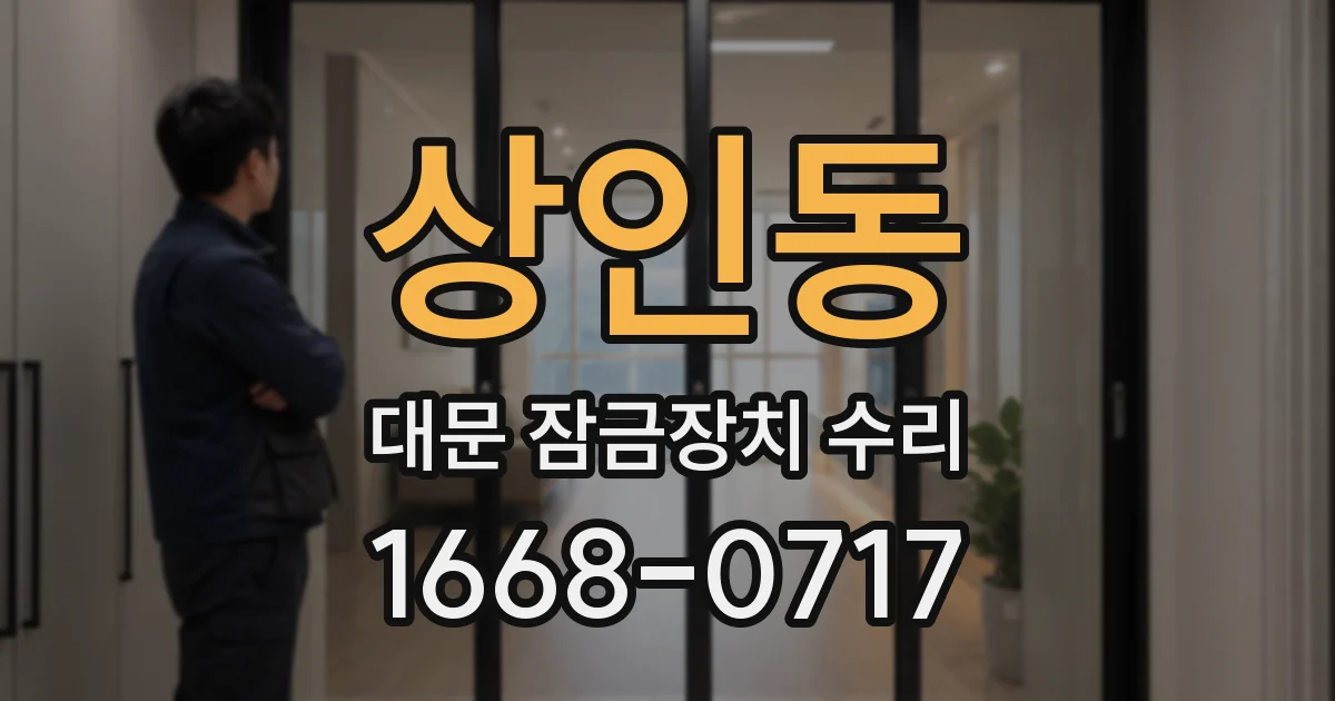 상인동 대문 잠금장치 수리