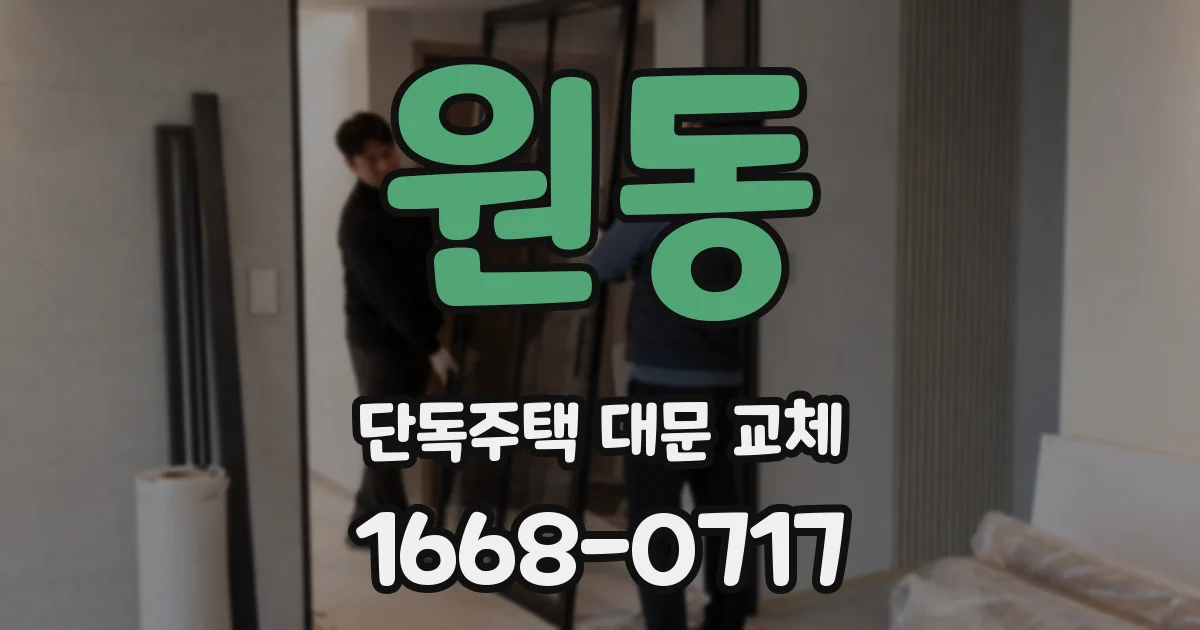 원동 단독주택 대문 교체