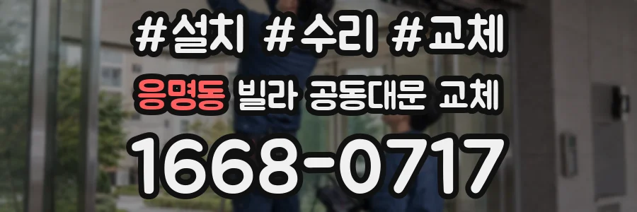 응명동 빌라 공동대문 교체