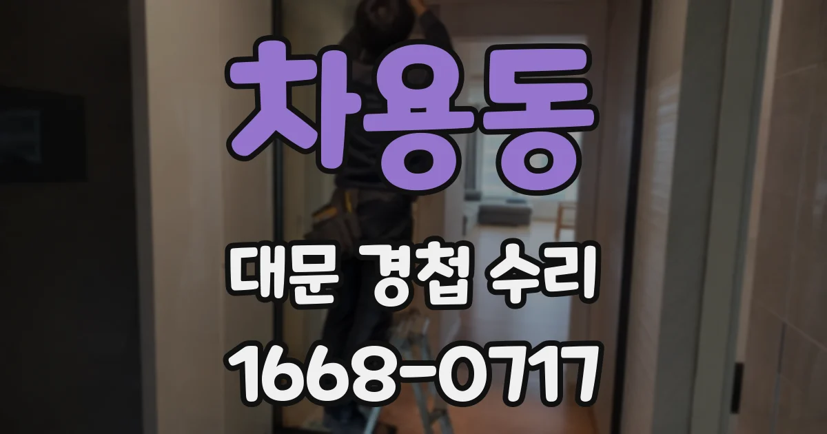 차용동 대문 경첩 수리