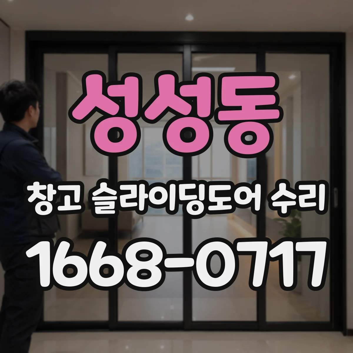 성성동 창고 슬라이딩도어 수리