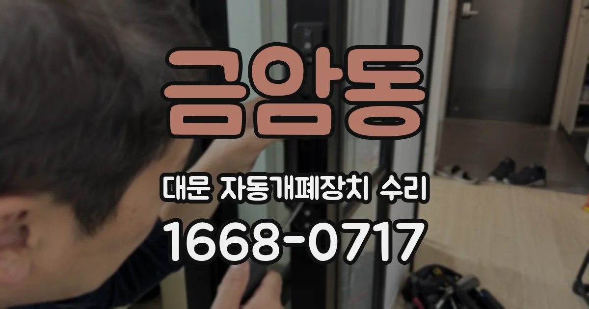금암동 대문 자동개폐장치 수리