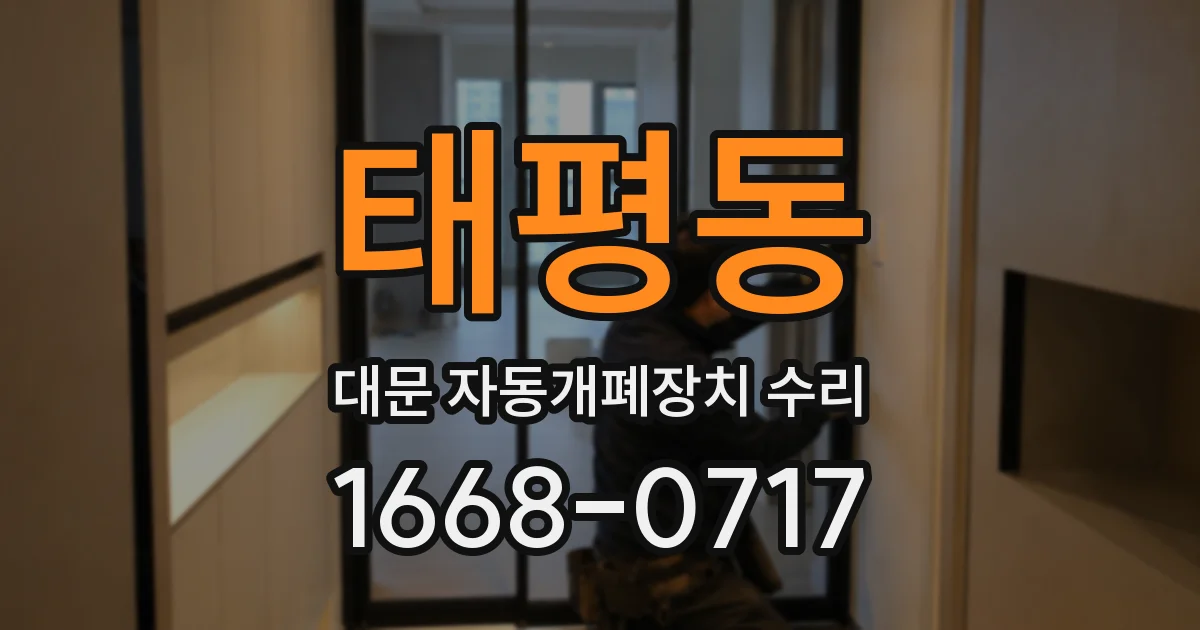 태평동 대문 자동개폐장치 수리