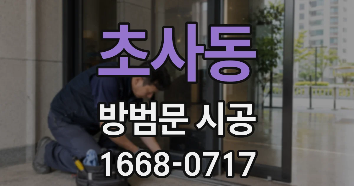초사동 방범문 시공