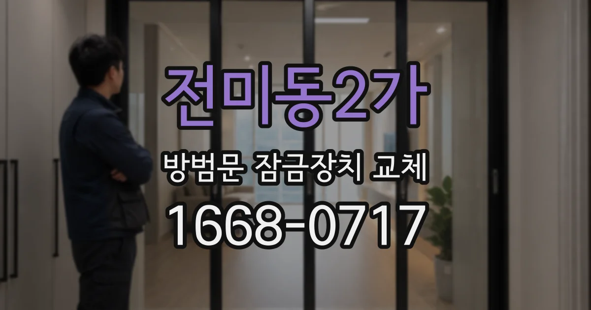 전미동2가 방범문 잠금장치 교체