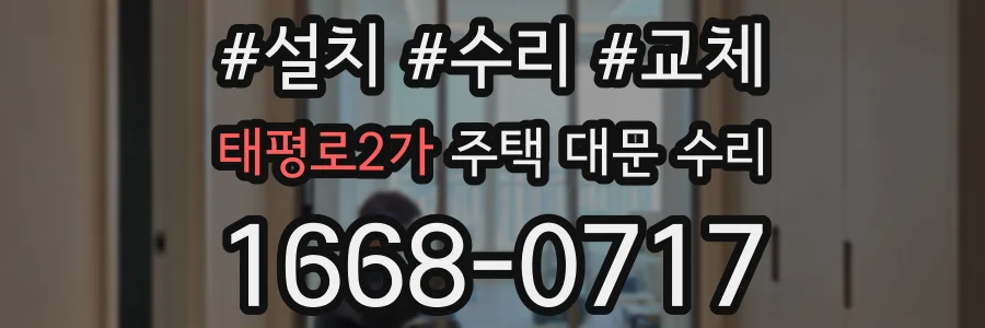 태평로2가 주택 대문 수리