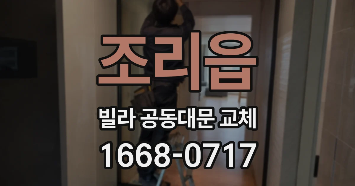 조리읍 빌라 공동대문 교체