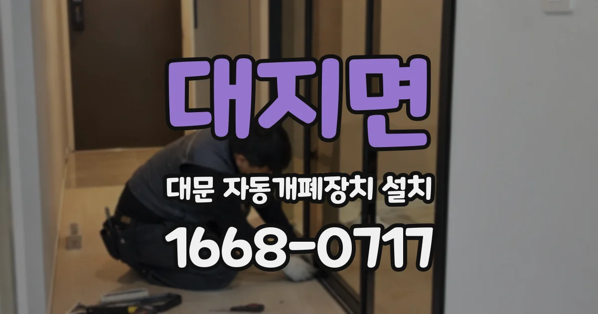 대지면 대문 자동개폐장치 설치