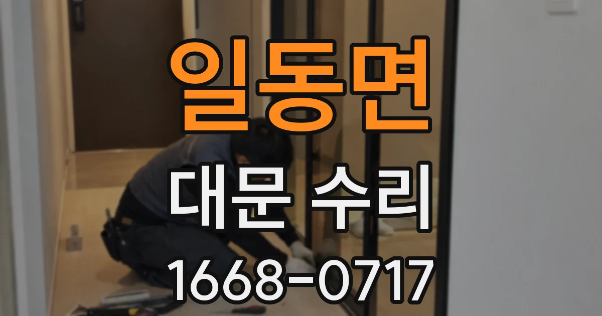 일동면 대문 수리