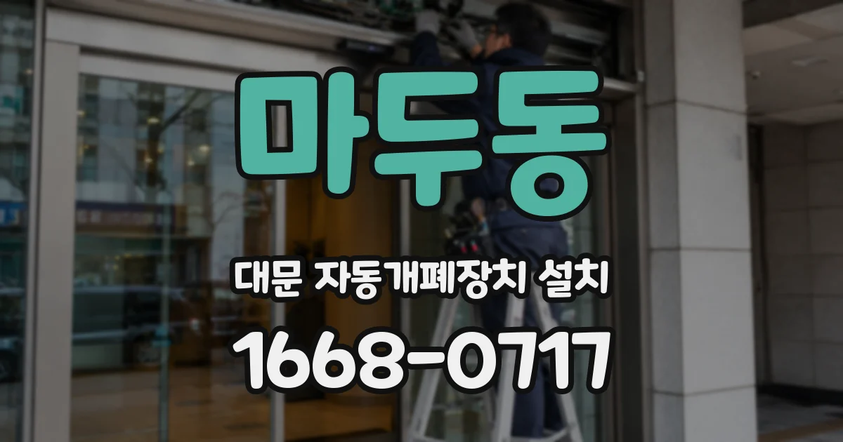 마두동 대문 자동개폐장치 설치
