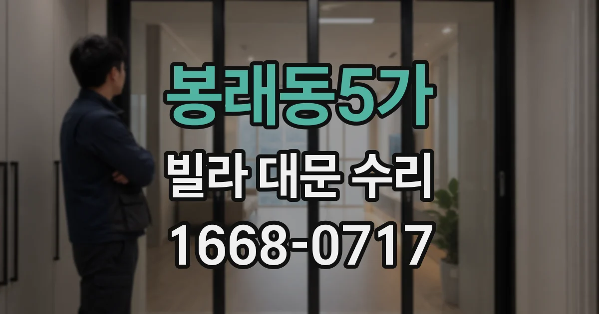 봉래동5가 빌라 대문 수리