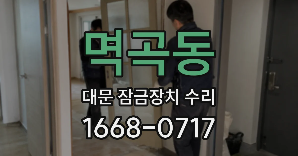 멱곡동 대문 잠금장치 수리