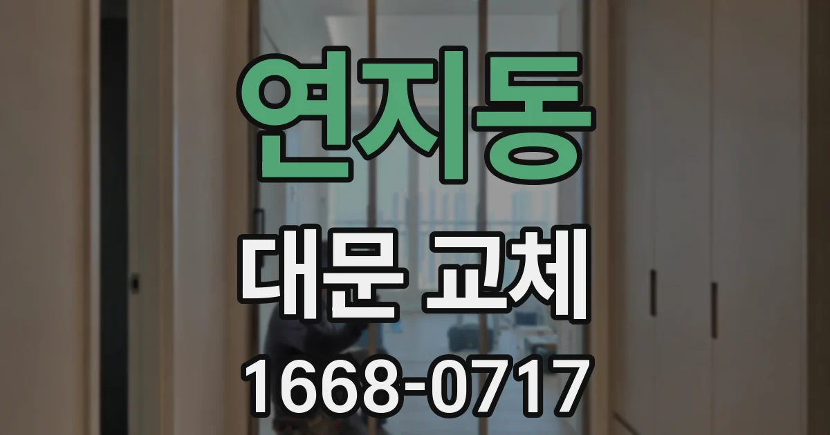 연지동 대문 교체