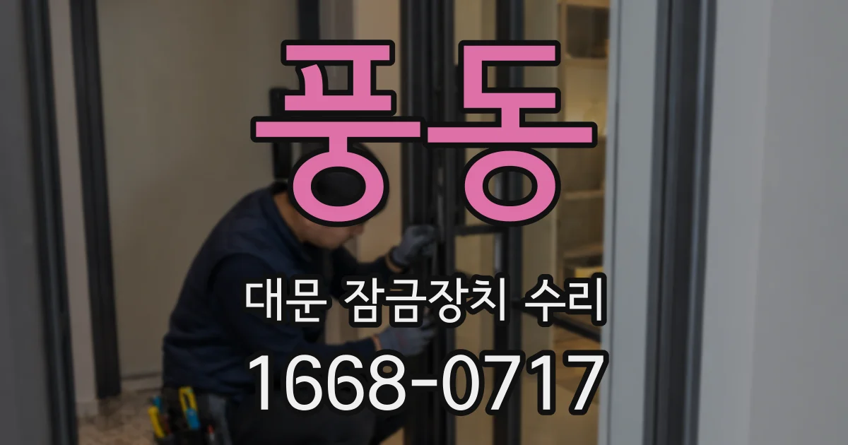 풍동 대문 잠금장치 수리