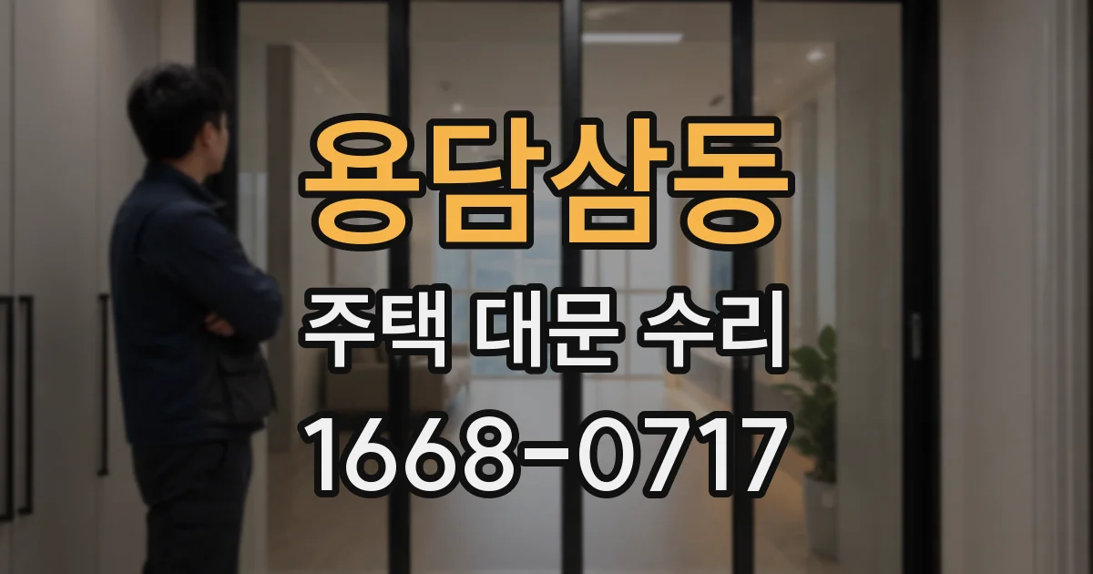 용담삼동 주택 대문 수리