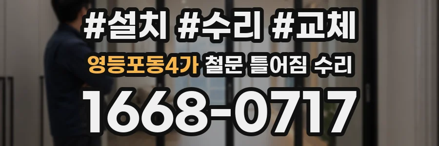 영등포동4가 철문 틀어짐 수리