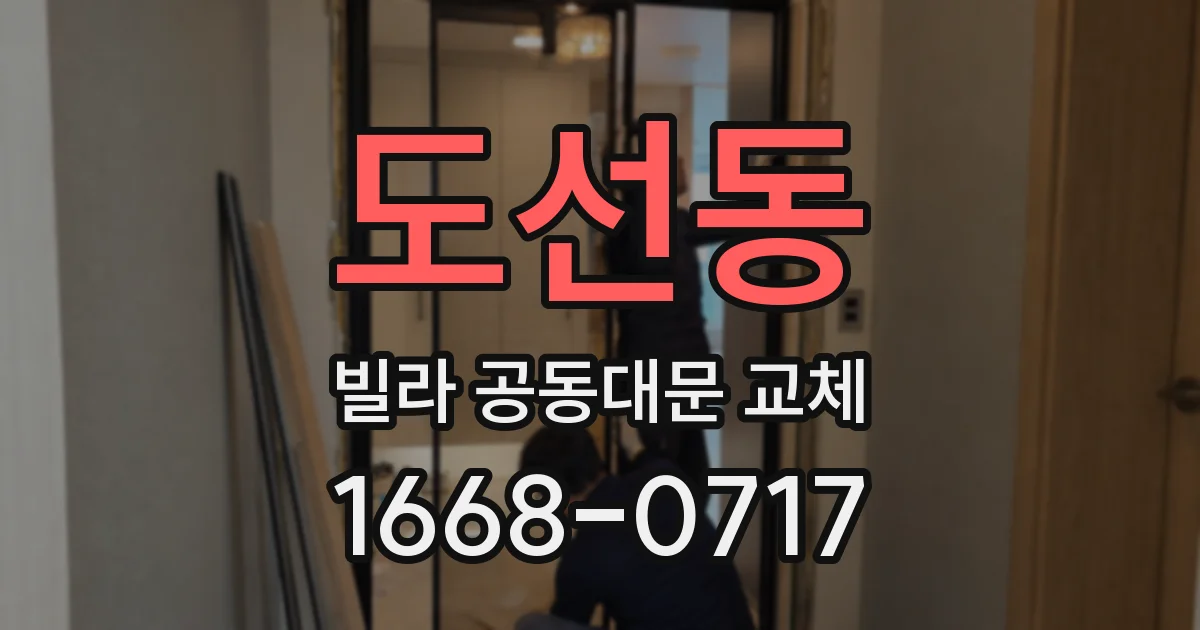 도선동 빌라 공동대문 교체