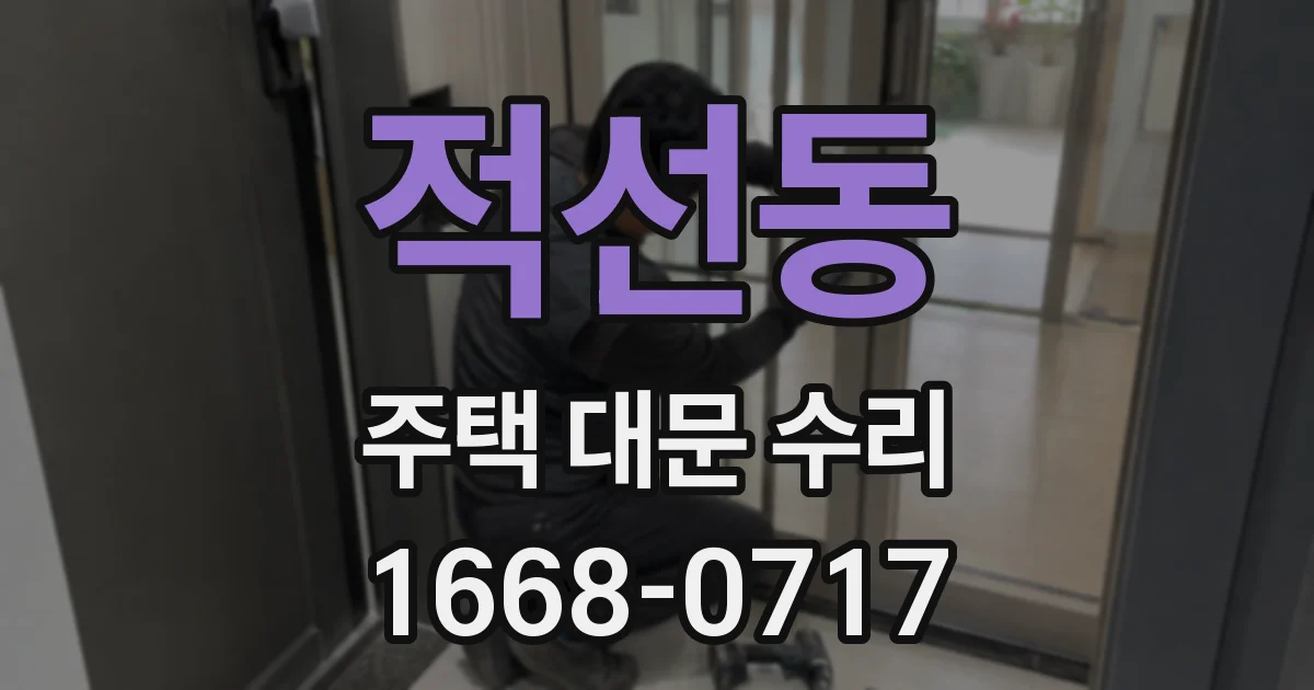 적선동 주택 대문 수리