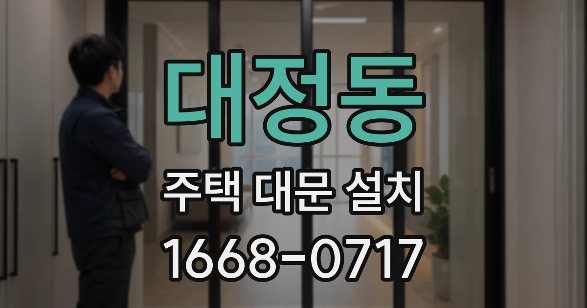 대정동 주택 대문 설치