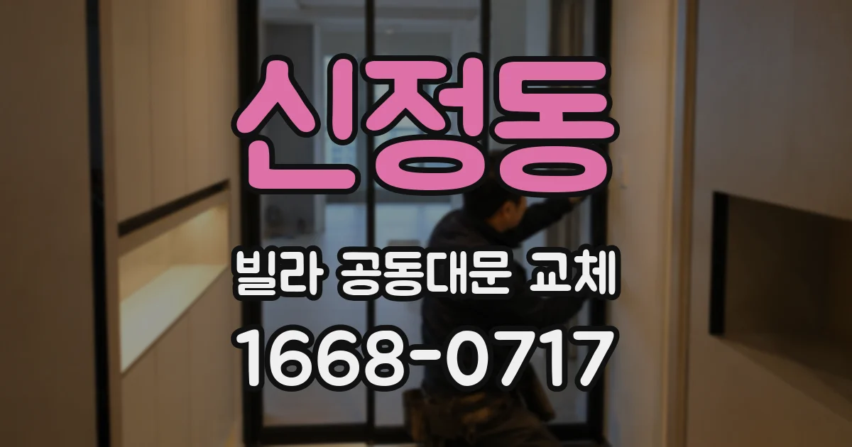 신정동 빌라 공동대문 교체