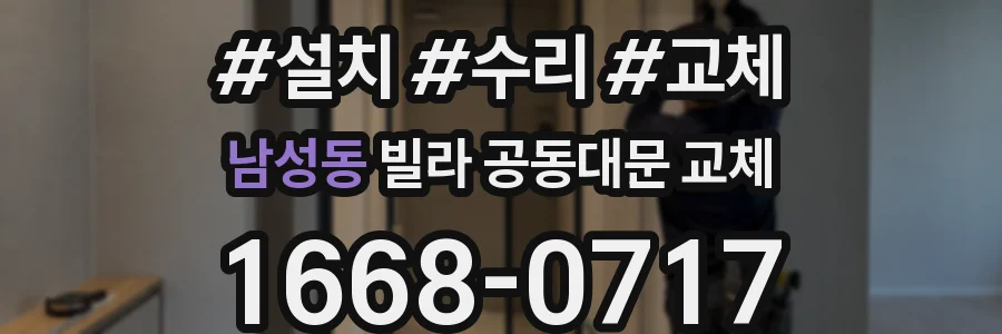 남성동 빌라 공동대문 교체