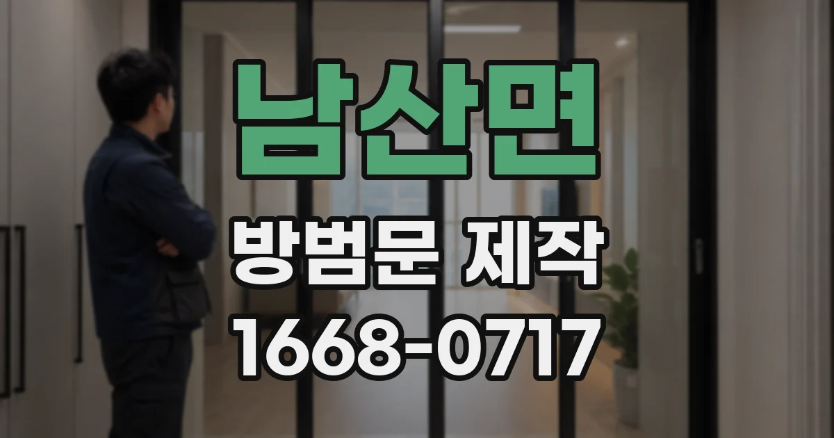 남산면 방범문 제작
