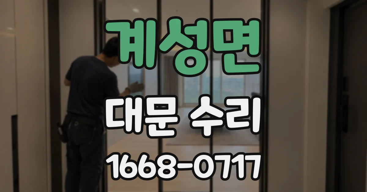 계성면 대문 수리