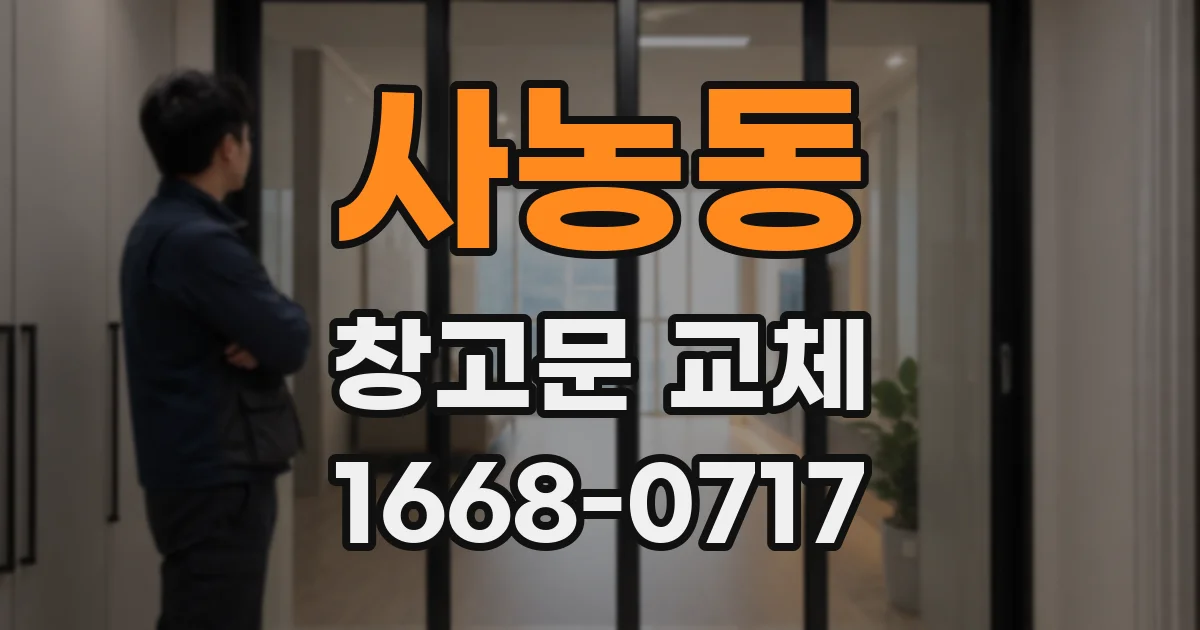 사농동 창고문 교체