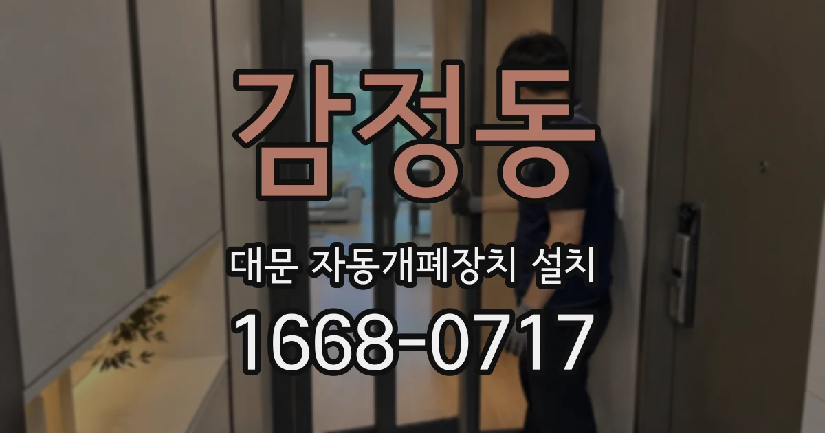 감정동 대문 자동개폐장치 설치