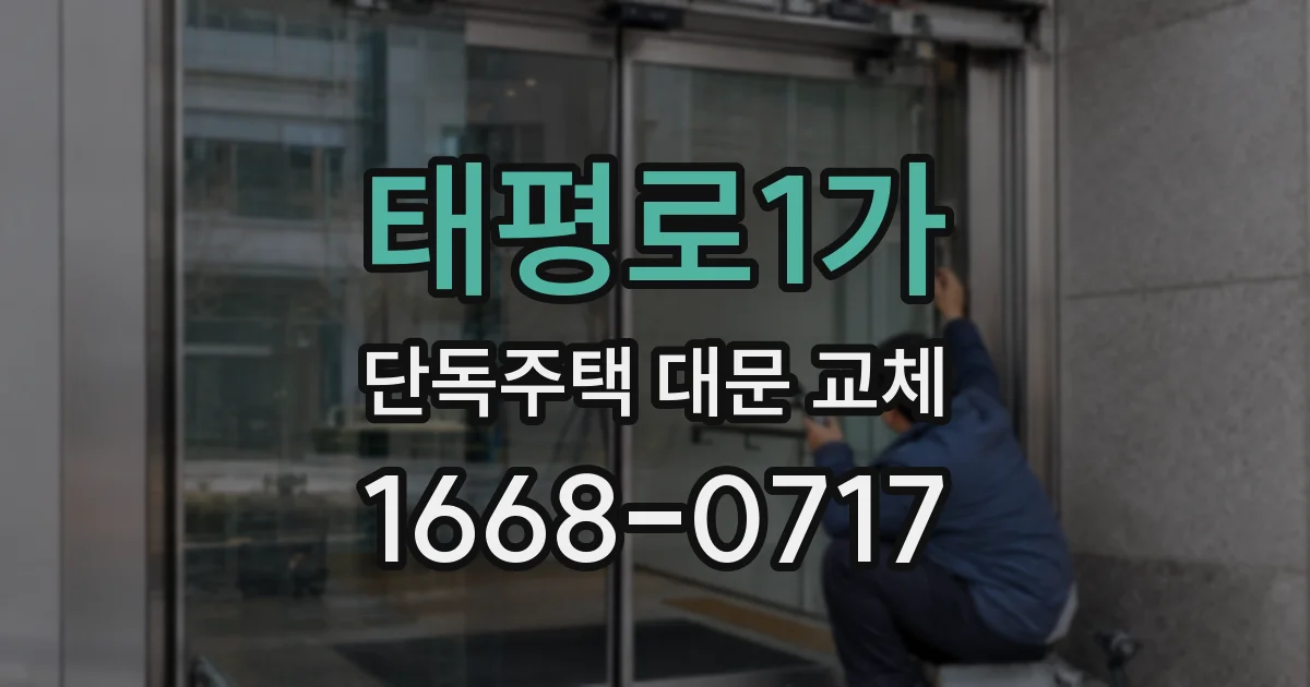 태평로1가 단독주택 대문 교체