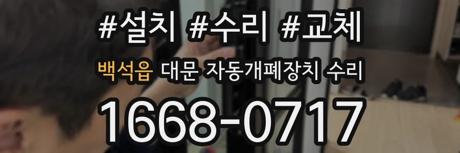 백석읍 대문 자동개폐장치 수리