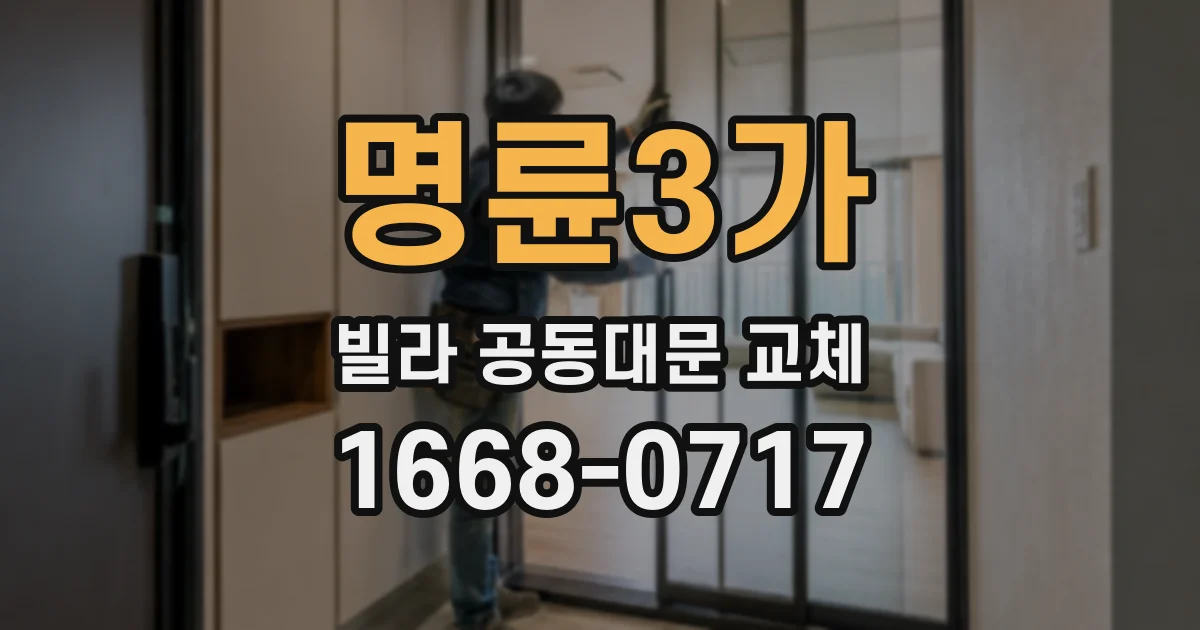 명륜3가 빌라 공동대문 교체