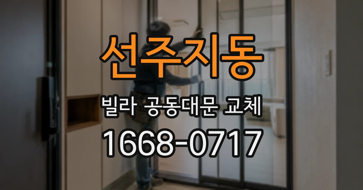 선주지동 빌라 공동대문 교체