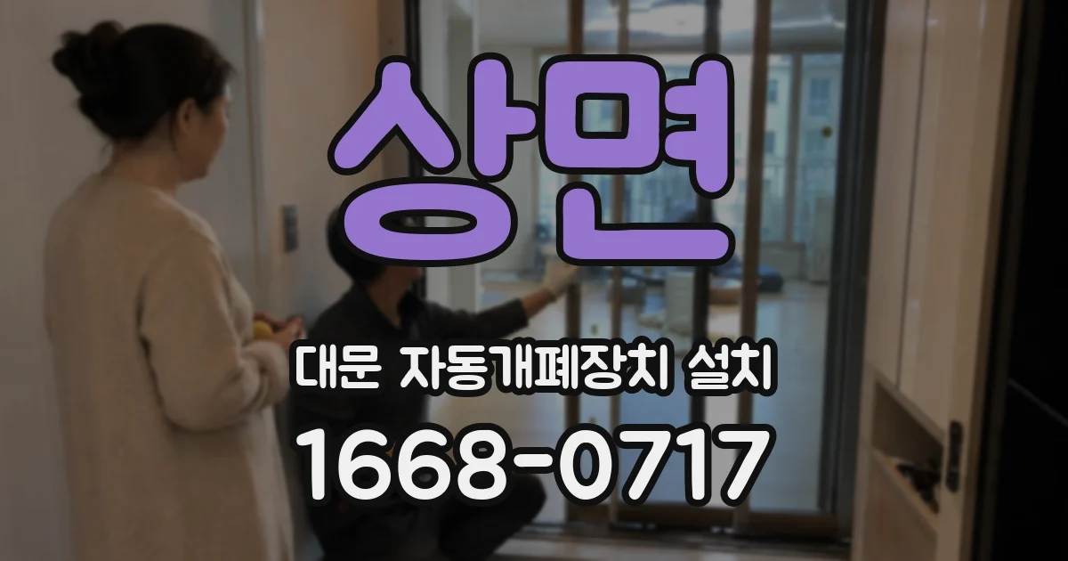 상면 대문 자동개폐장치 설치