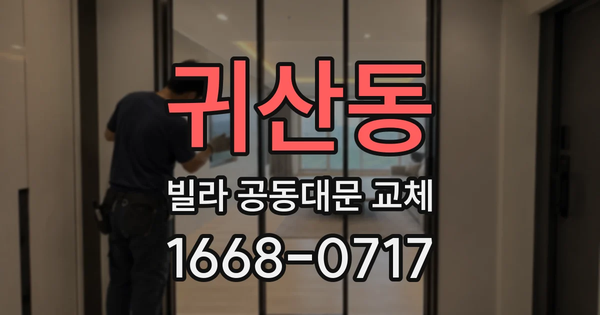 귀산동 빌라 공동대문 교체