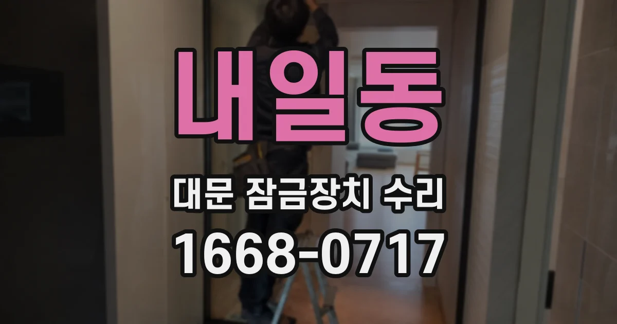 내일동 대문 잠금장치 수리