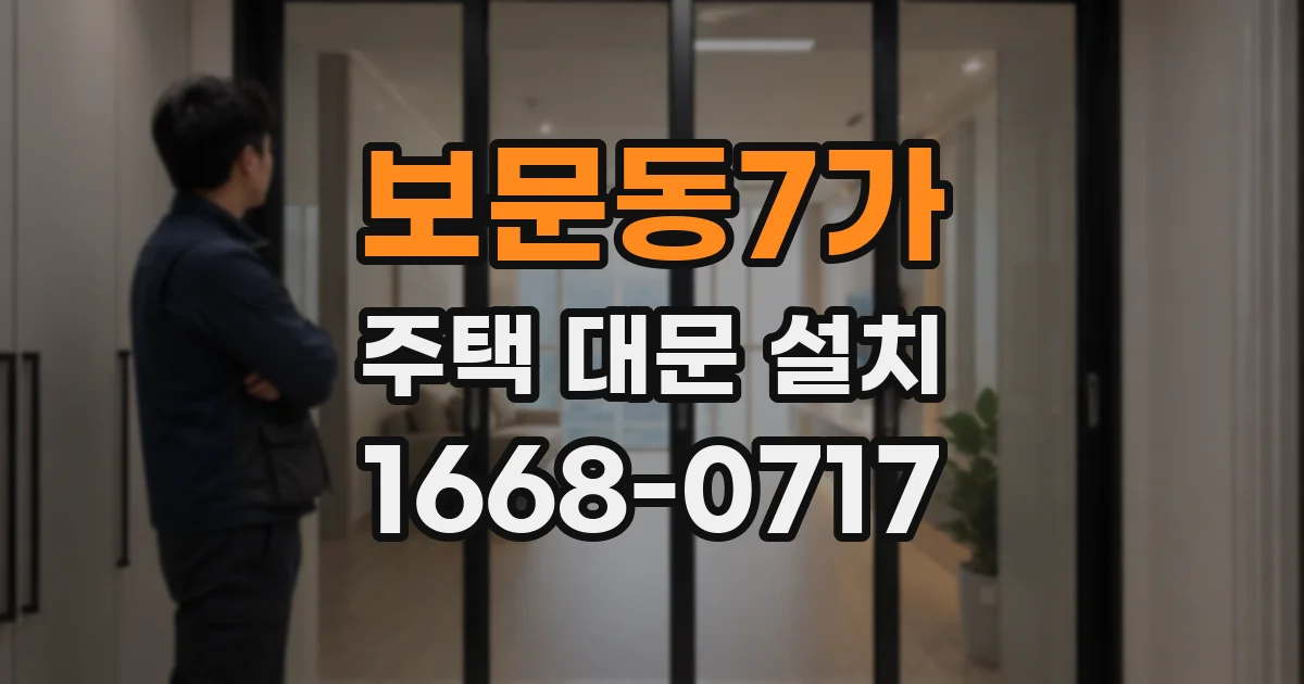 보문동7가 주택 대문 설치