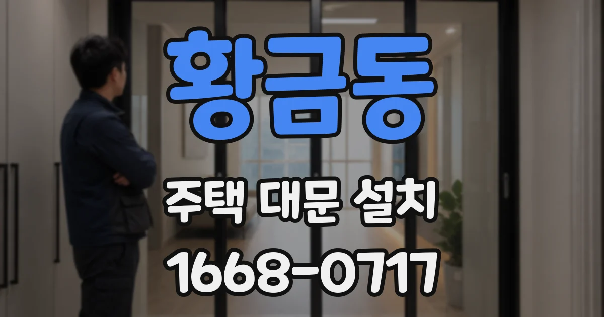 황금동 주택 대문 설치