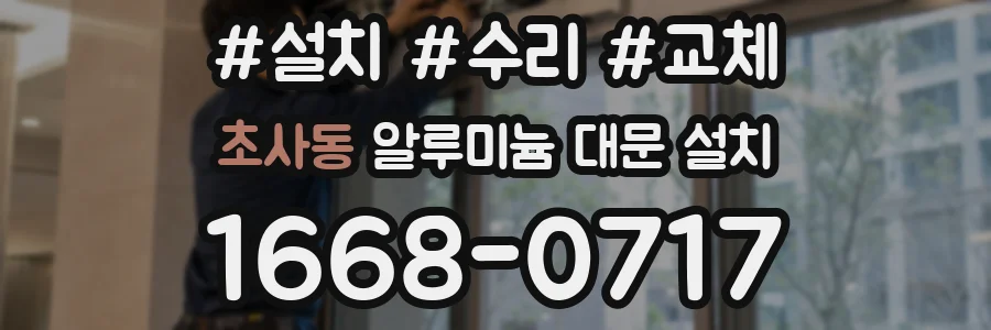 초사동 알루미늄 대문 설치
