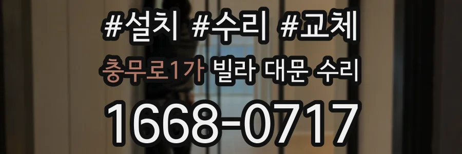 충무로1가 빌라 대문 수리