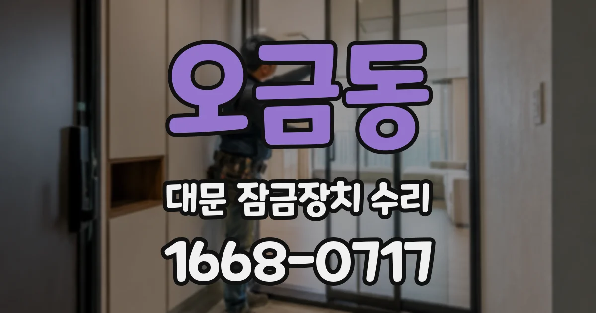 오금동 대문 잠금장치 수리