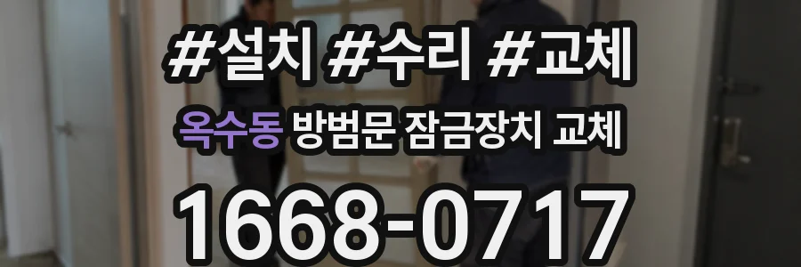 옥수동 방범문 잠금장치 교체