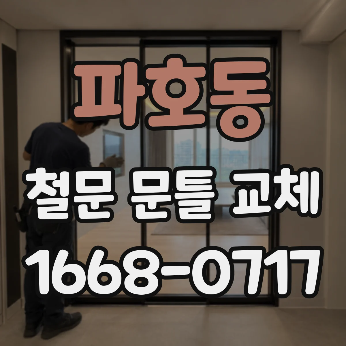 파호동 철문 문틀 교체