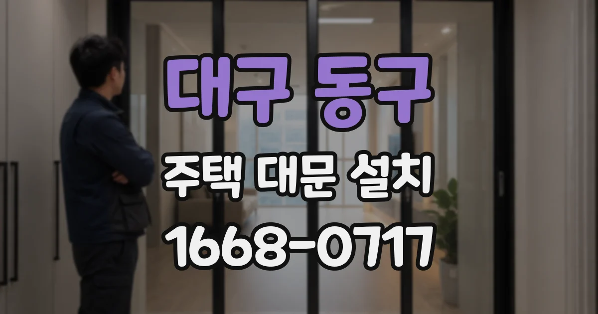 대구 동구 주택 대문 설치