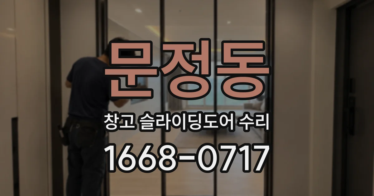 문정동 창고 슬라이딩도어 수리