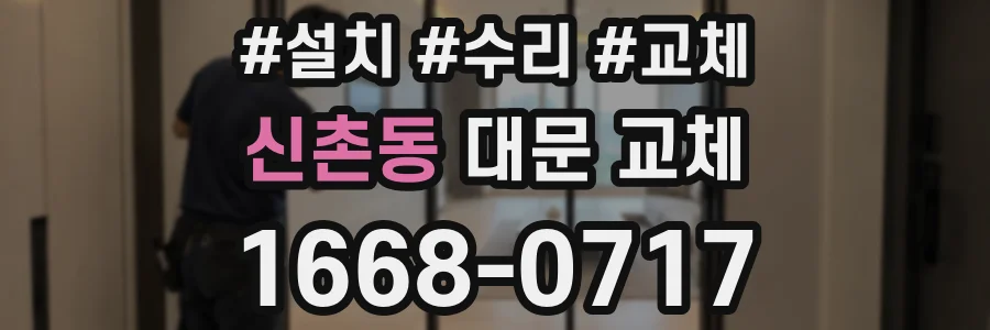 신촌동 대문 교체