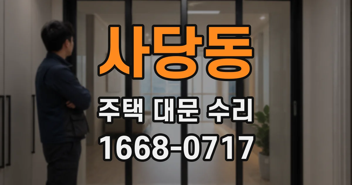 사당동 주택 대문 수리