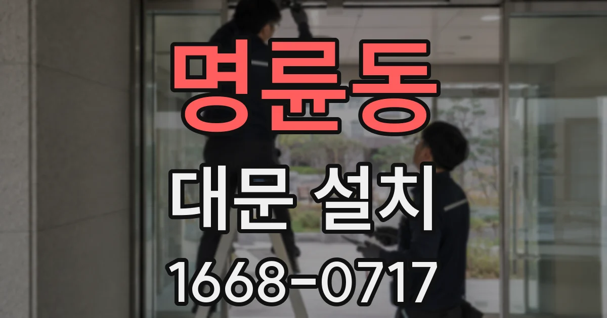명륜동 대문 설치