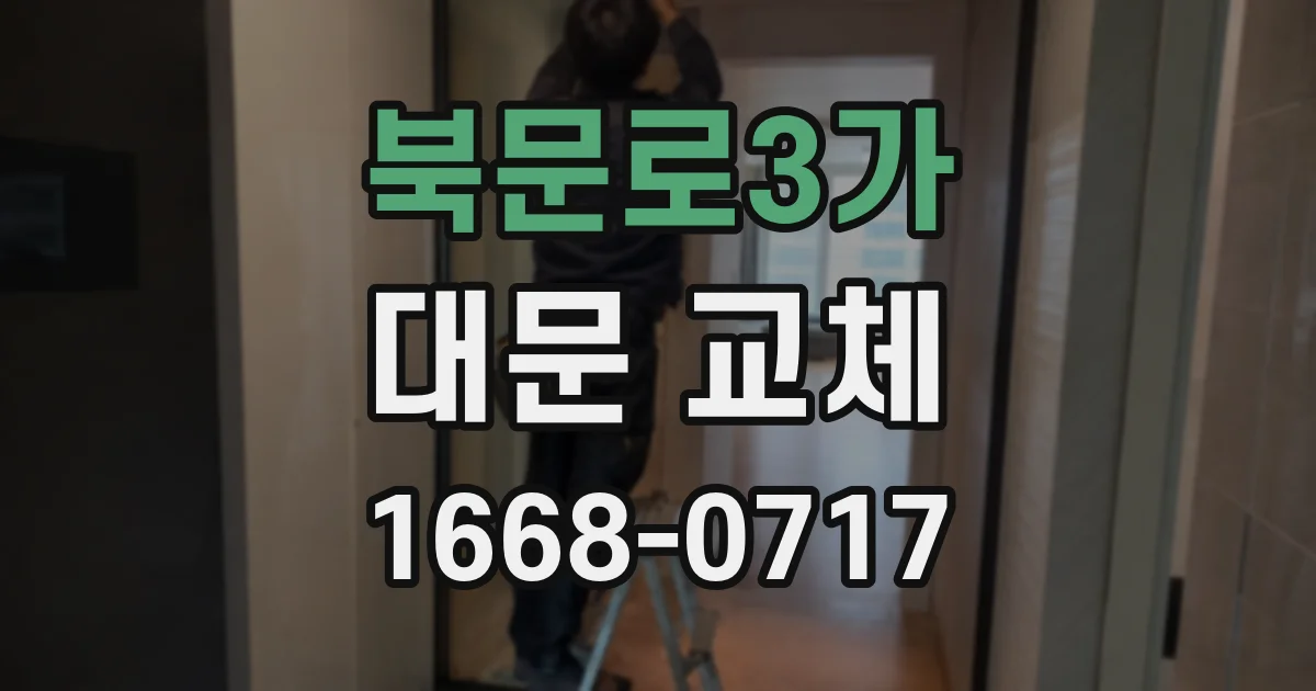 북문로3가 대문 교체